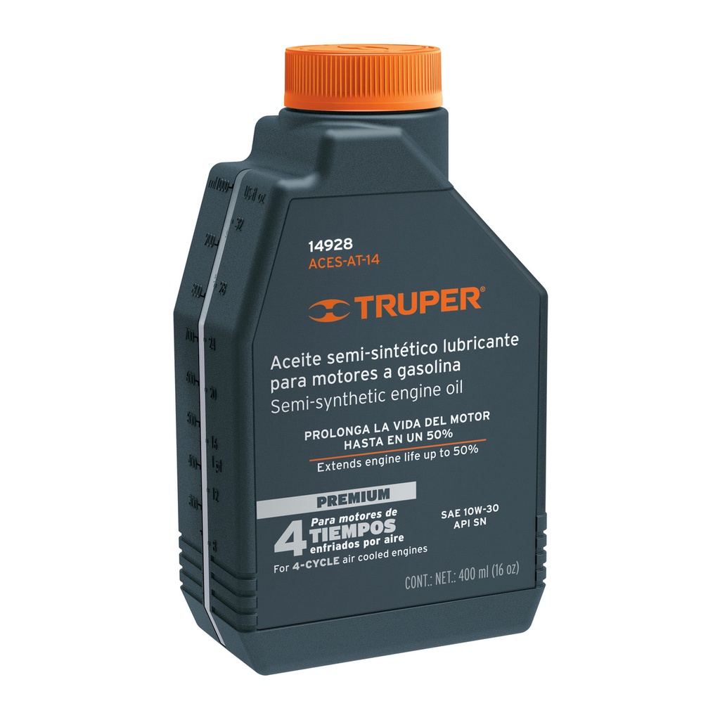 [14928] Aceite Semi-sintetico para motor de 4 tiempos 10w30 - 0.5L (17oz), Truper