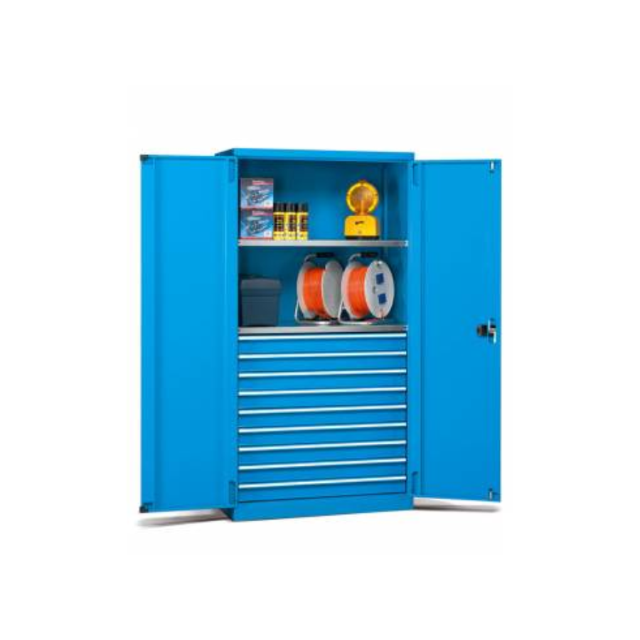 [FAA140011 04] Armario Metálico AZUL | 1023x555x2000h C/9 Cajoneras, Storage Compat