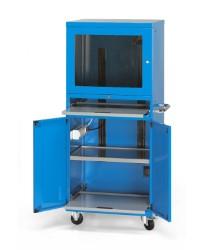 [FAS160113 04] Armario Metalico porta PC AZUL | 717x635x1560 C/ruedas, Storage Compat