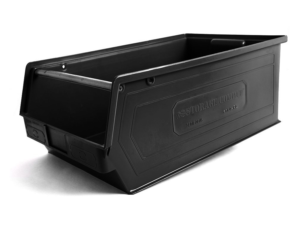 [4PLZ 06] Contenedor Negro - Serie Zeus | 450/x300x200 c/trav, Storage Compat